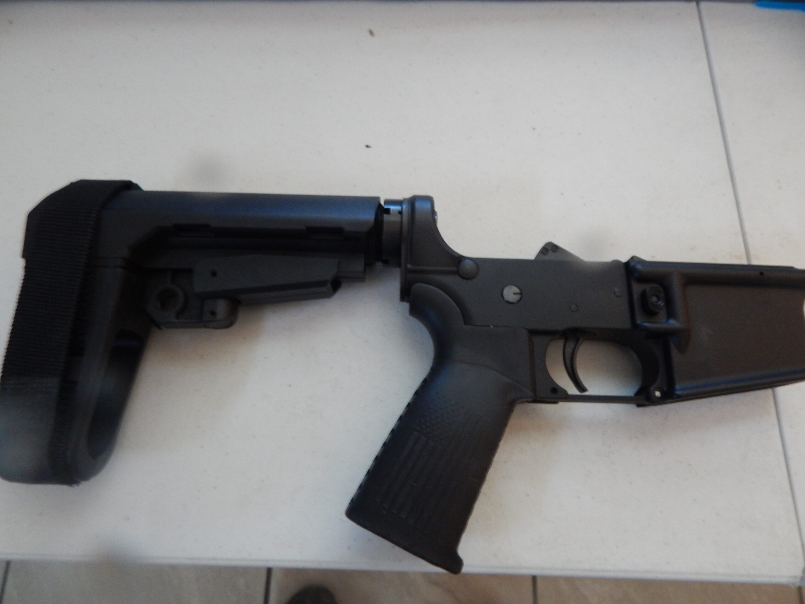 BEAR CREEK AR 15 COMPLETE LOWER W/ SBA PISTOL STOCK